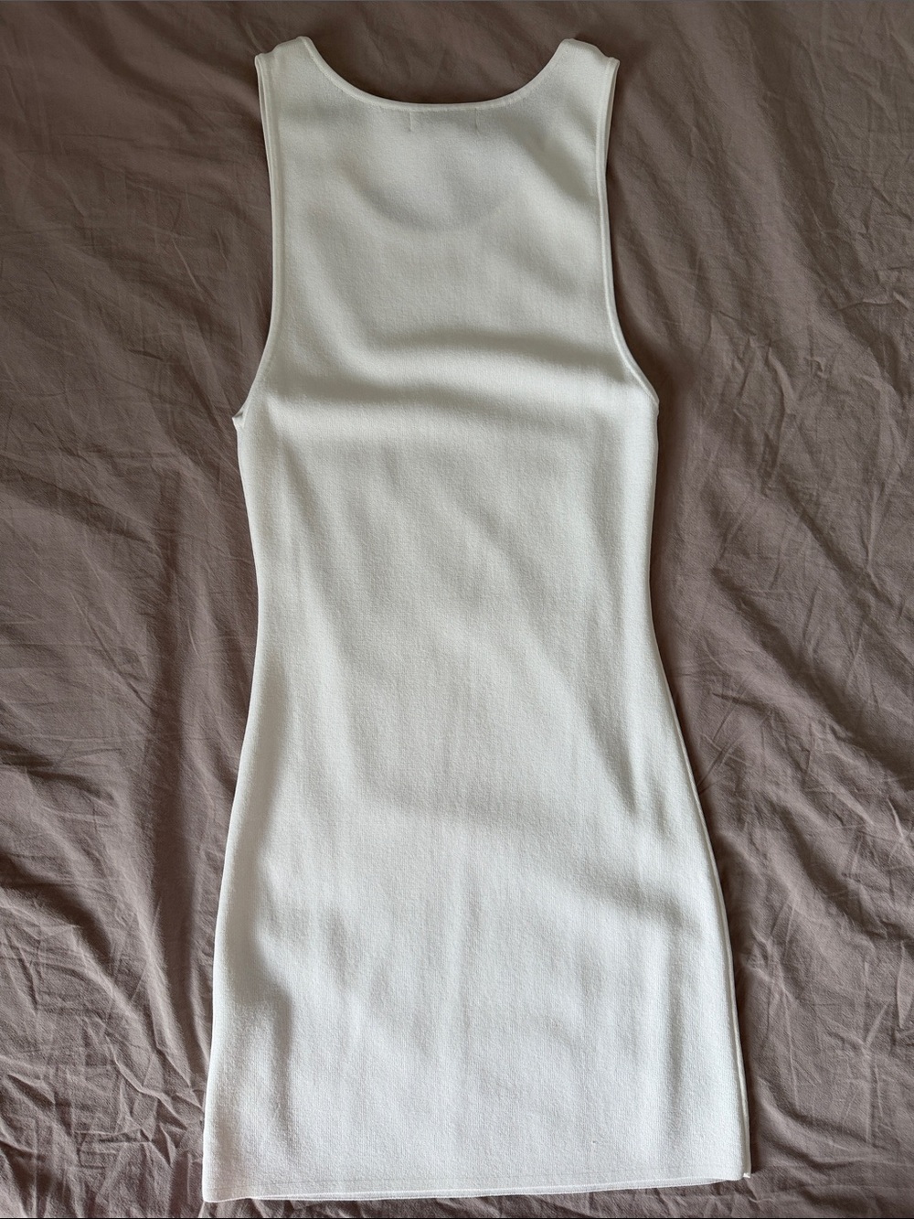H&M White Ribbed Tank Dress - Picture 3 of 4